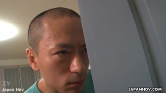 Asian sex addict toy mounts in the shower
