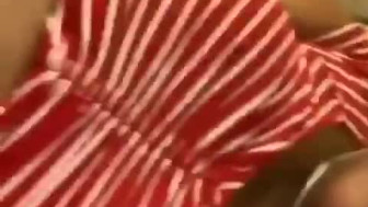 Charming yummy Peaches plays with pussy
